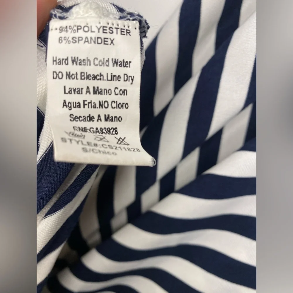 Boutique Brand-CALS Blue and White Stripped Maxi dress. Size Small. Gently Used - Picture 4 of 4